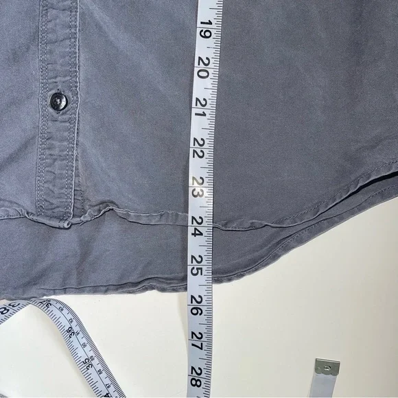 Abercrombie & Fitch Blue Gray Button Down Utility Shirt Xsmall Women’s - Picture 7 of 10